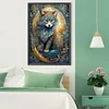 (40*60cm)Black Wolf - Full Round Drill Diamond Painting