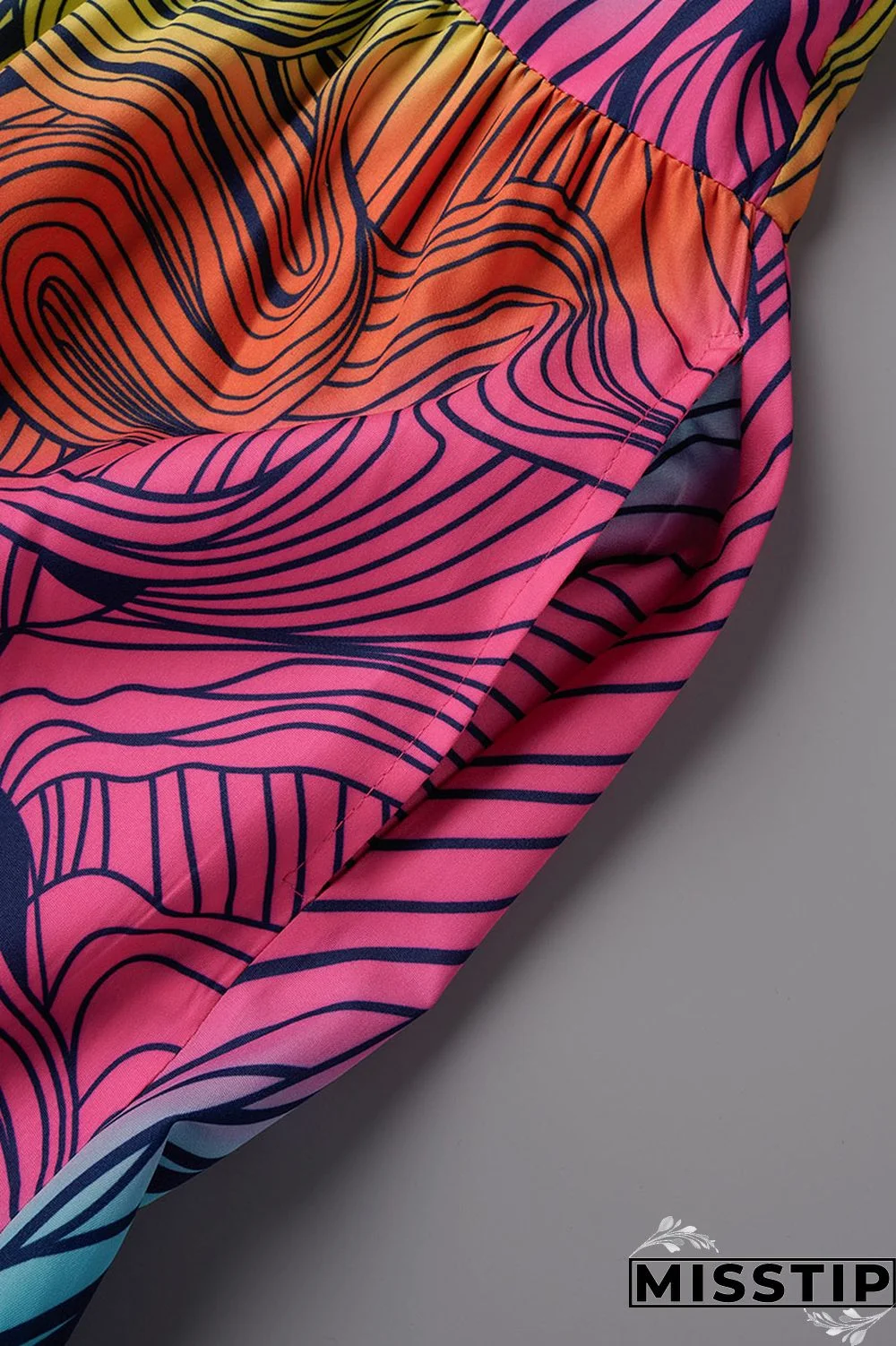 Cyan Casual Print Patchwork Buckle Fold Turndown Collar Long Dress Plus Size Dresses