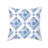 Blue Floral Plush Home Living Creative Sofa Cushion Pillow Cover