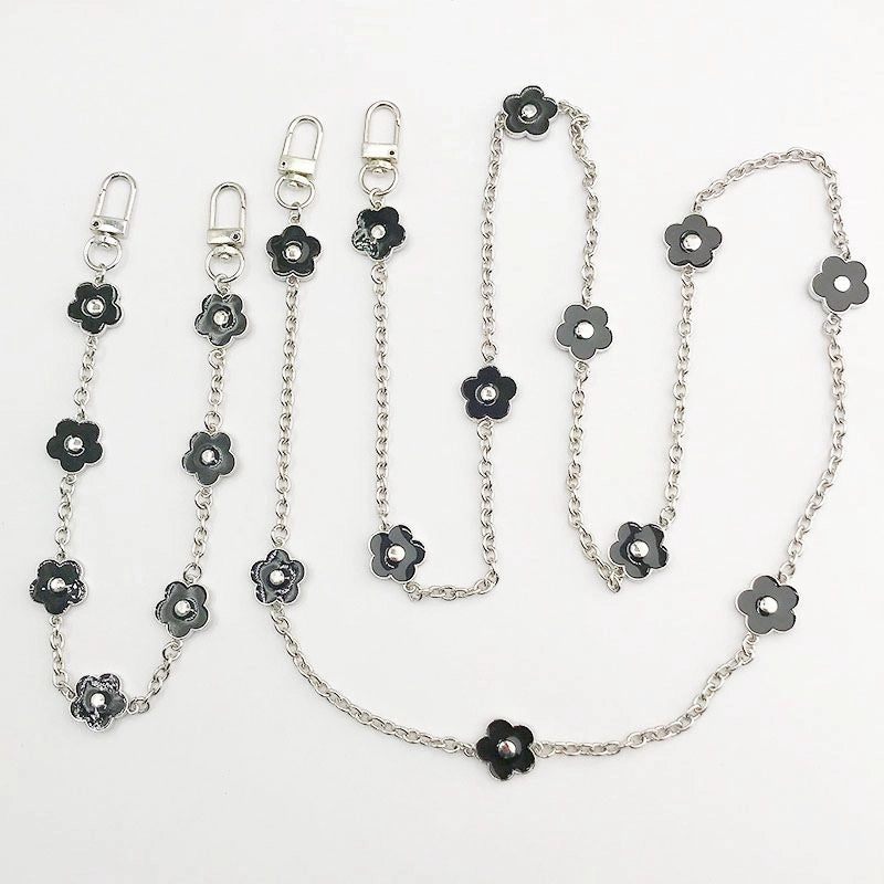 Lady Flower Alloy Chain Mobile Phone Chain