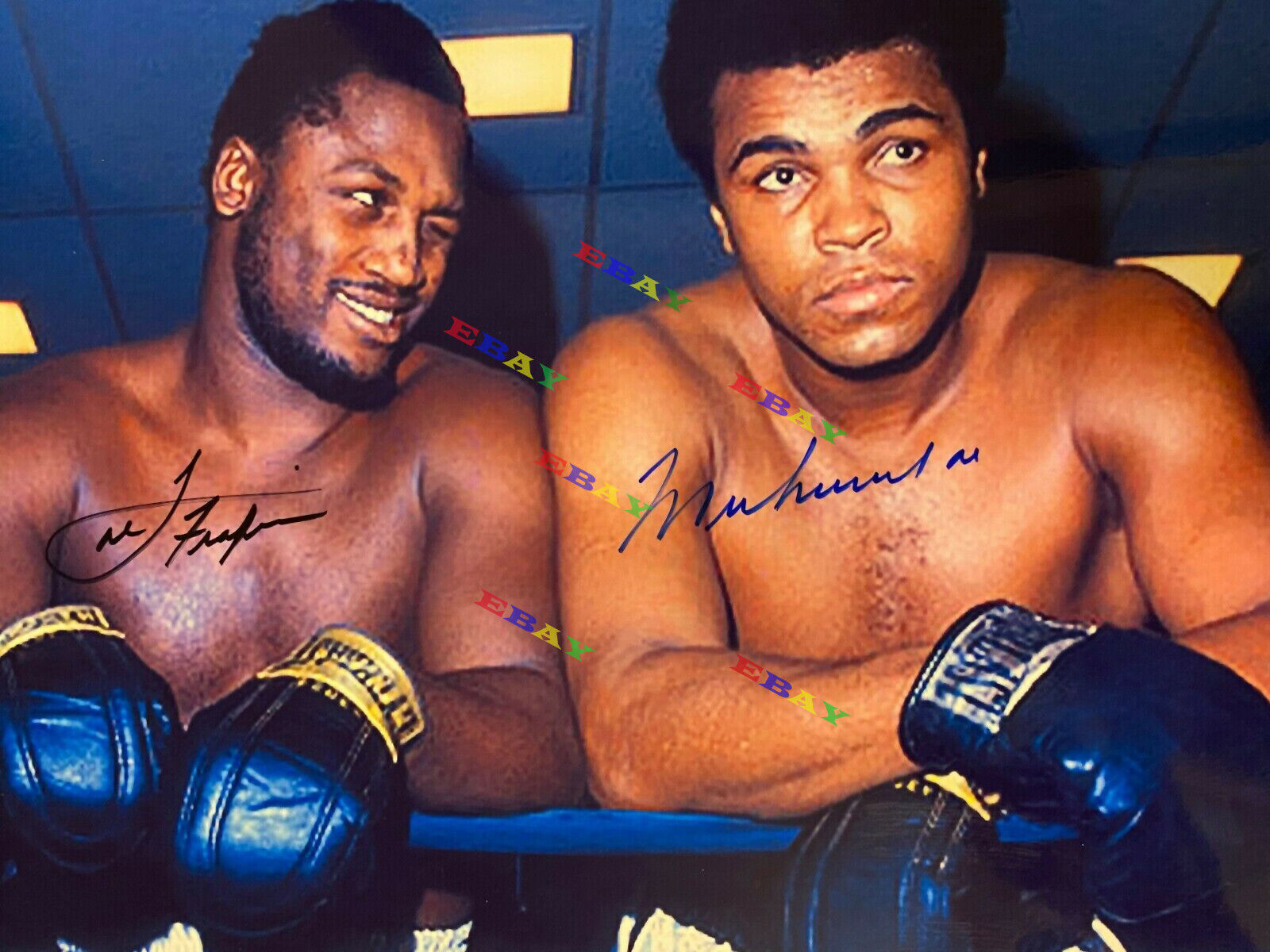 Muhammad Ali and Joe Frazier Signed Autographed 8x10 Photo Poster painting Reprint