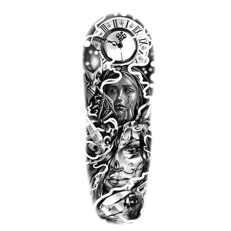 Temporary Tattoos Snake Lion Asian Fake Tattoo Tiger For Men Waterproof Art Mermaid Sticker Paste on Arm Leg Tattoos Body Art