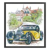 Yellow Classic Car - 14CT Counted Cross Stitch 26*30cm/10.24*11.81in