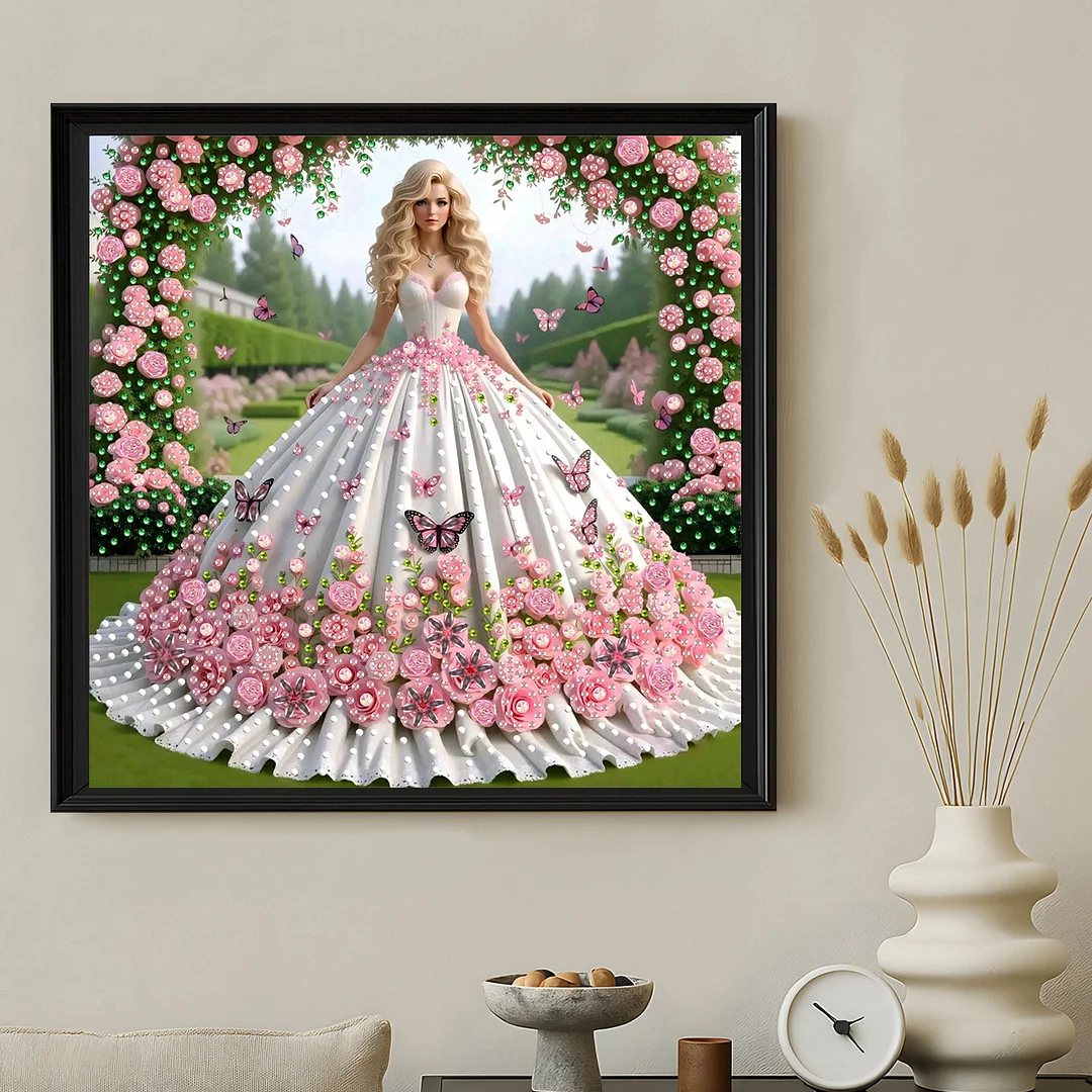 Diamond Painting - Partial Special Shaped Drill - Floral Bride(Canvas|30x30cm)
