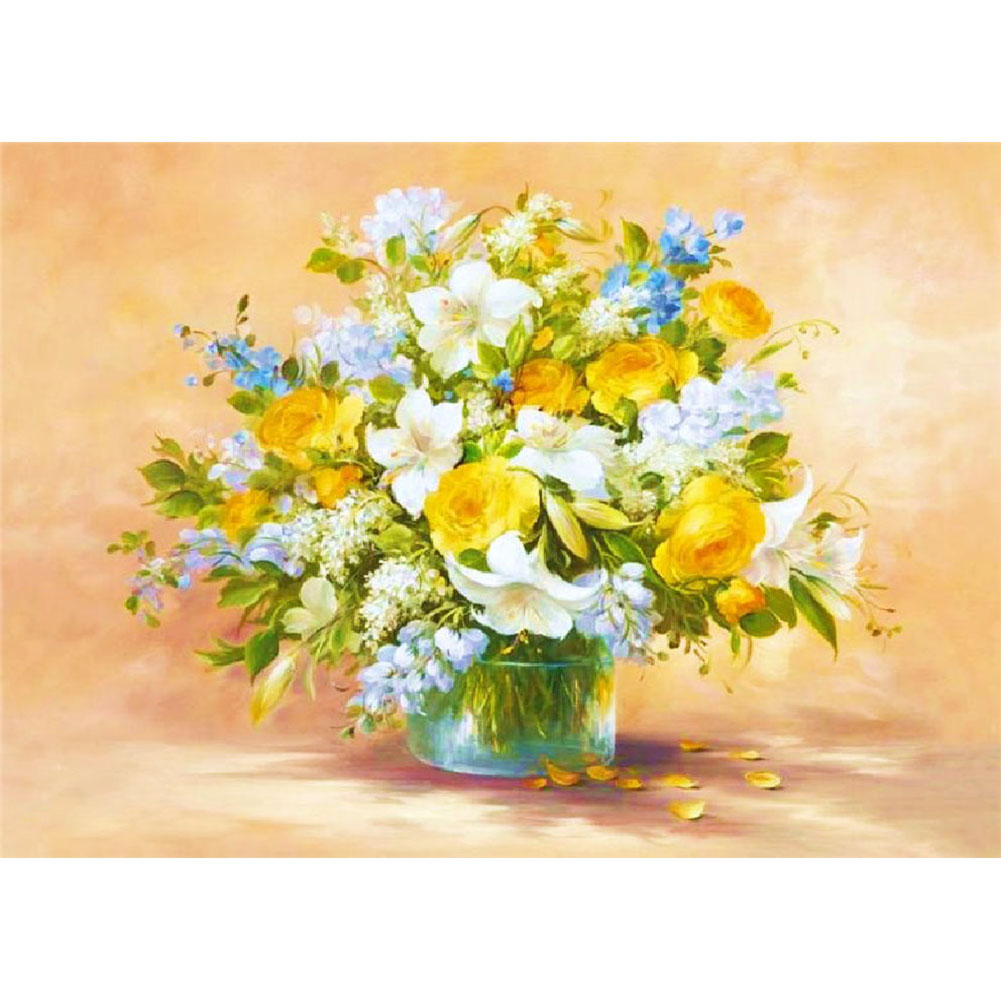 

30*40CM - Round Drill Diamond Painting - Bouquet Flowers, 501 Original