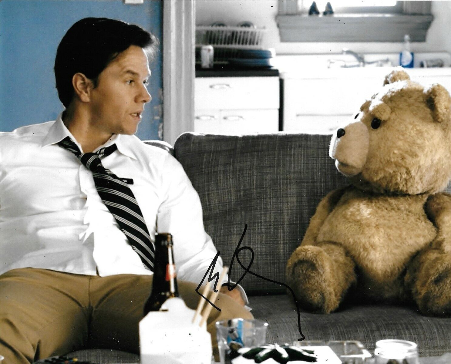 Mark Wahlberg Signed Ted 10x8 Photo Poster painting AFTAL