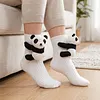 3D Knit Socks Funny Warm Cute Socks Double Layer Hand Crocheted Sock Middle Tube Socks for Autumn/Winter for Men & Women