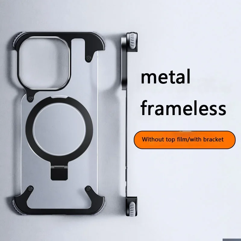 Magnetic Mobile Phone Case Metal Anti-Fall Airbag Protective Case