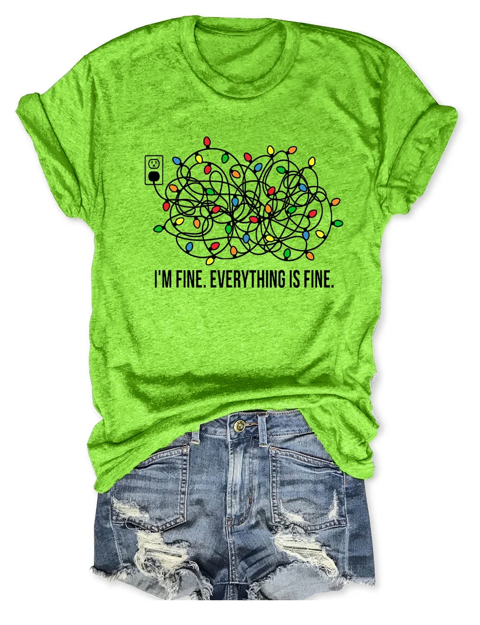 I'm Fine Everything is Fine Christmas T-Shirt
