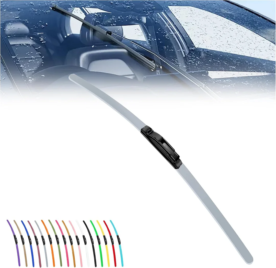  2025 New Colorful Boneless Silent Windshield Wipers  ,All Season Automotive Replacement Windshield Wipers Front Windshield Windshield Blade Window Wipers for Car 