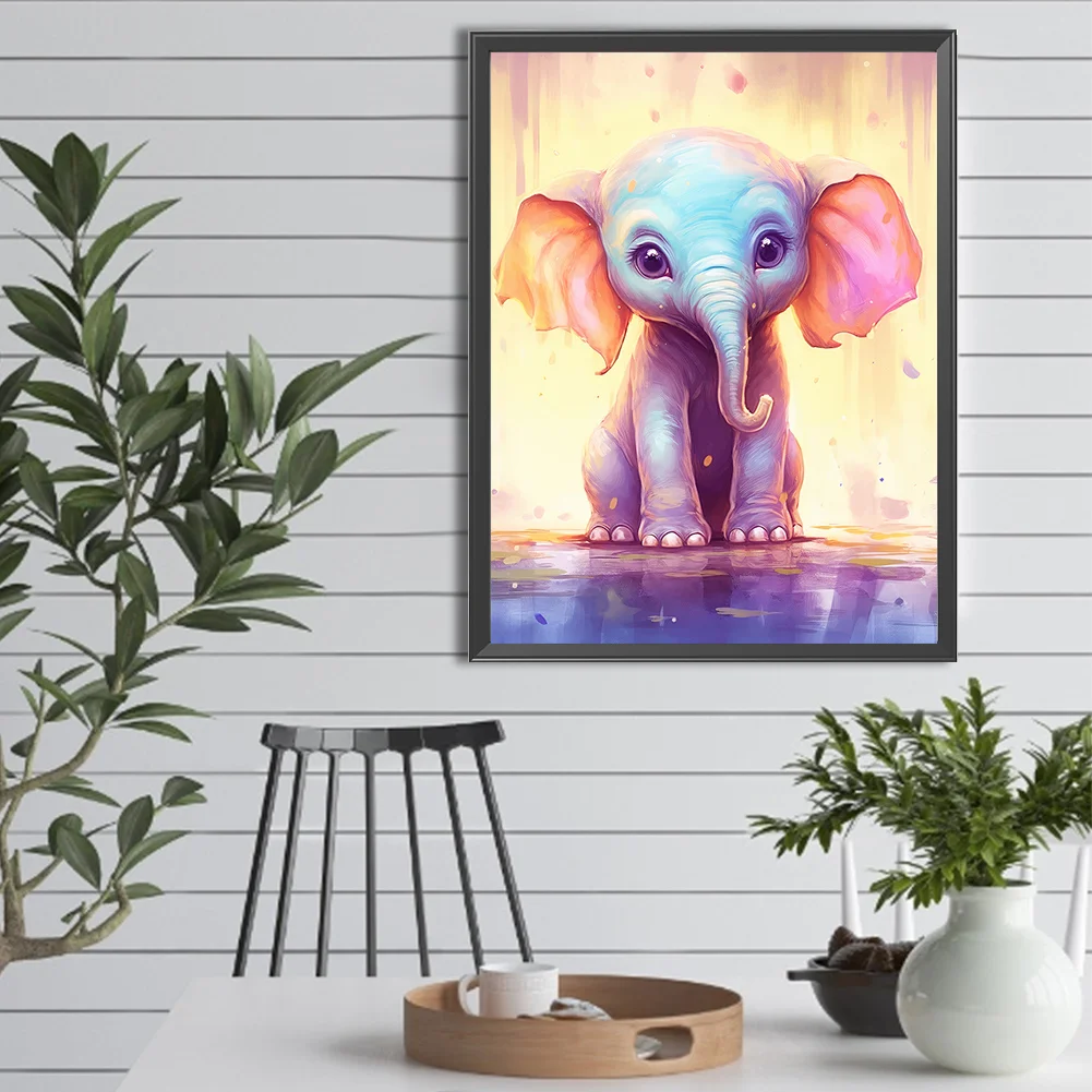 Diamond Painting - Full Round Drill - Elephant(Canvas|30*40cm)