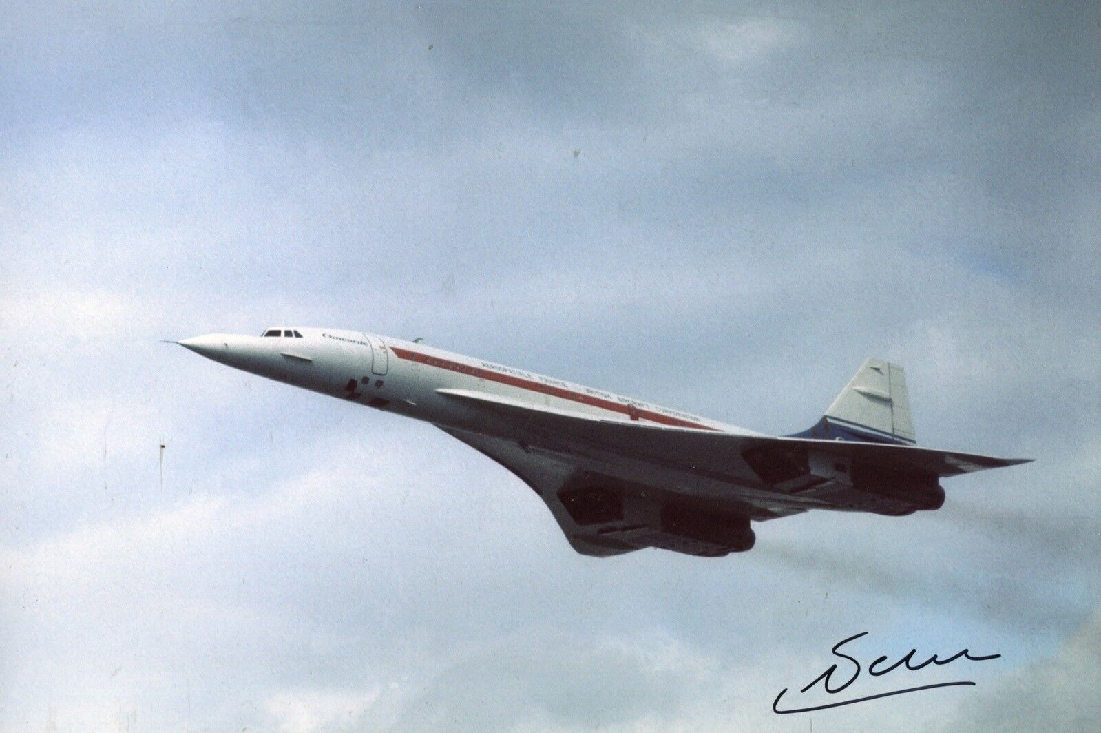 Early French Concorde test pilot GILBERT DEFER signed Photo Poster painting UACC DEALER SIGNING