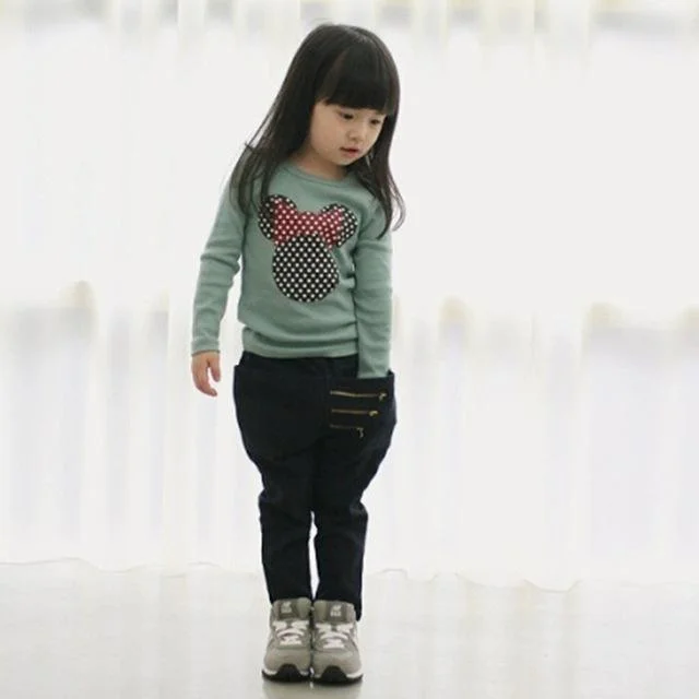 Adorable Long sleeve cat t-shirt blouse for girls