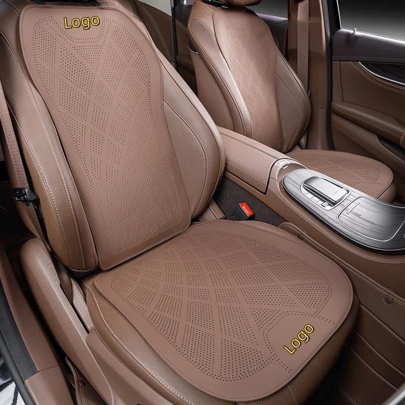 2025 new ultra-thin car seat cushions for all seasons, nappa leather ventilation and breathable seat cushions, high-grade semi-wrapped cushions