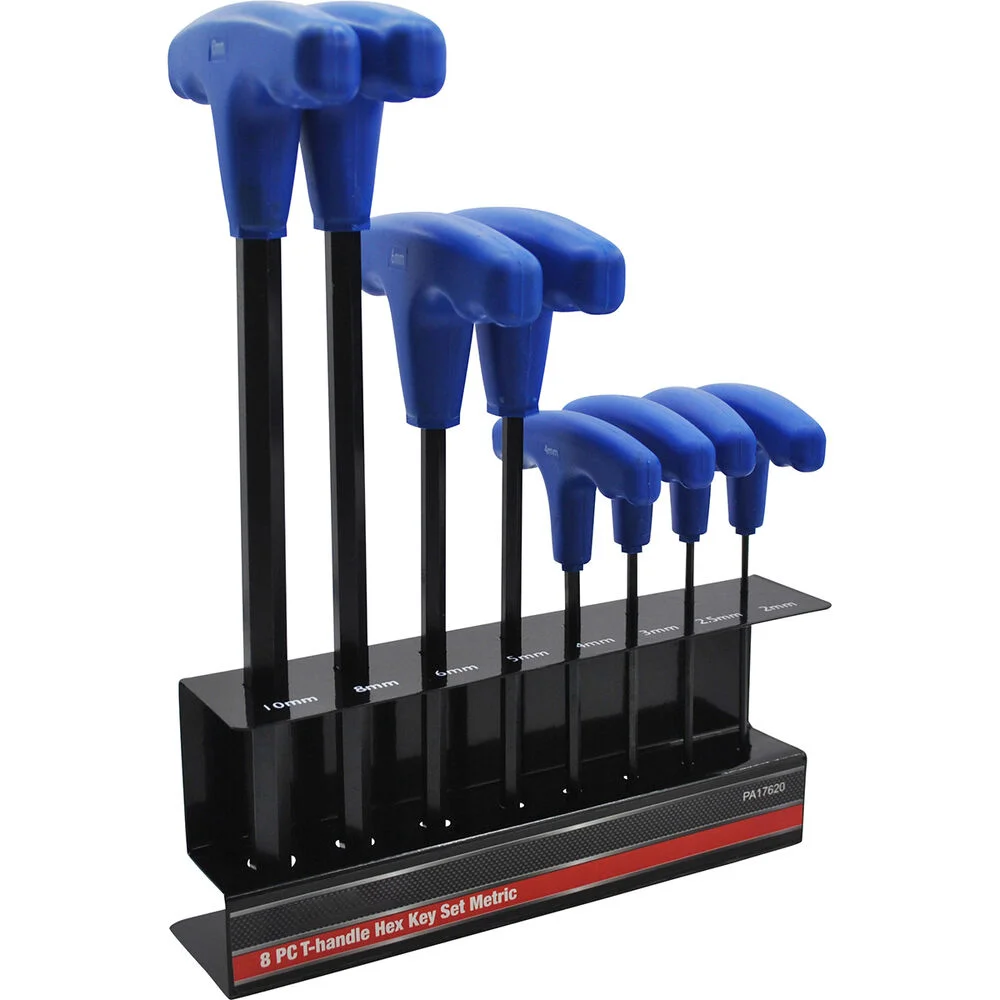 8 Piece Metric T-Handle Hex Key Set