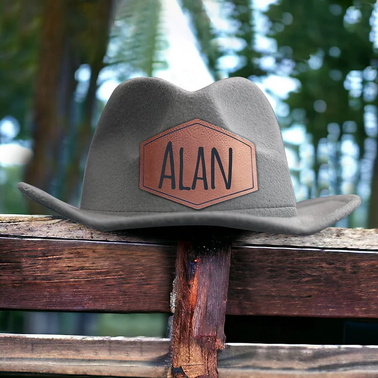 Personalized Leather Patch Cowboy Hat for Comfort & Unique