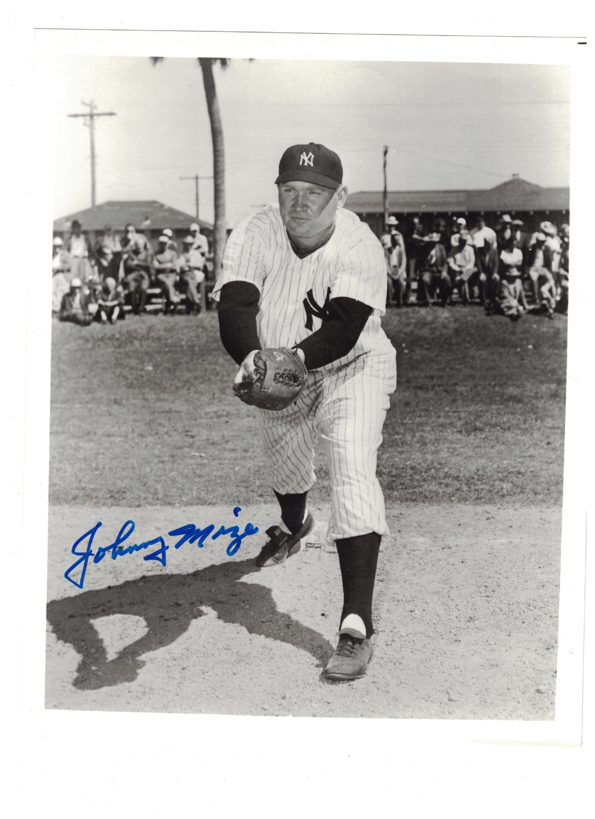 Johnny Mize New York Yankees Signed Baseball Photo Poster painting W/COA