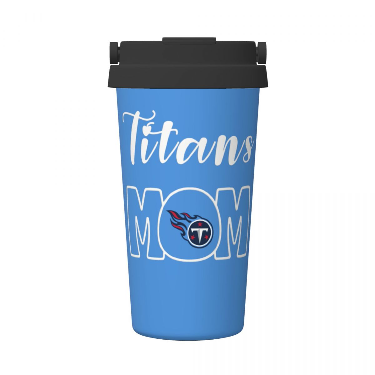 Tennessee Titans Mom 16oz Vacuum Stainless Steel Tea Tumbler with Lid and Handle
