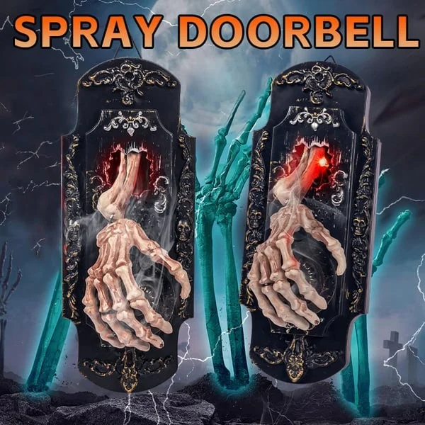 🎁Halloween Skeleton Doorbell With Sound &Fog