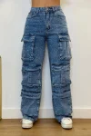 Women's Multi-pocket Rhinestone Casual Jeans --(SIZE:UK8-22,EU36-50)