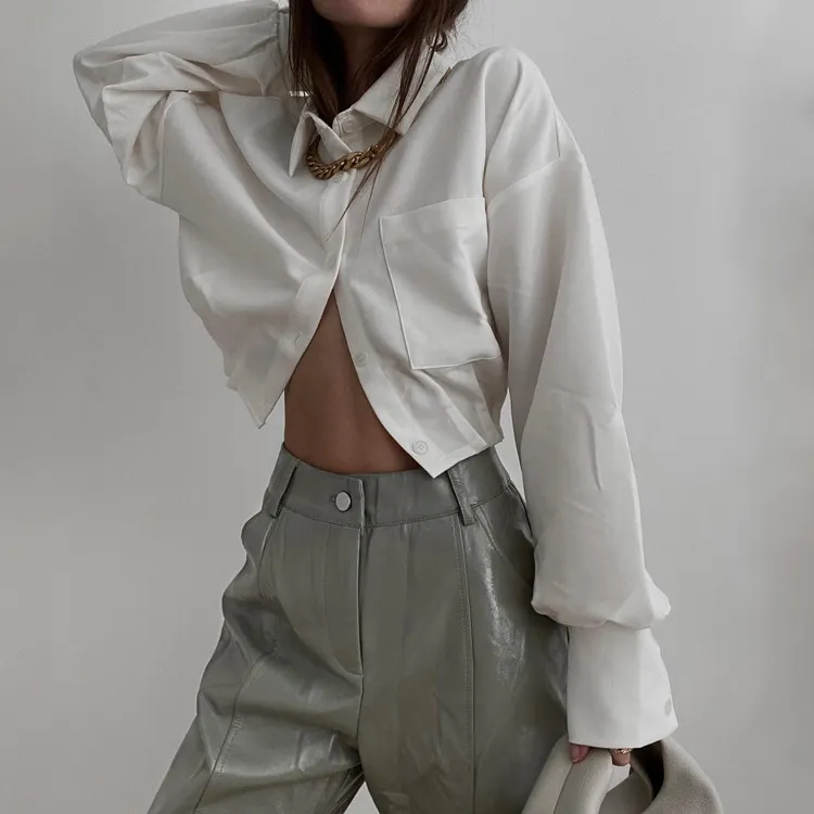 Churchf Churchf 2023 Women's Wear Short Shirt Small Temperament Loose Long Sleeve Design Sense White Shirt Women