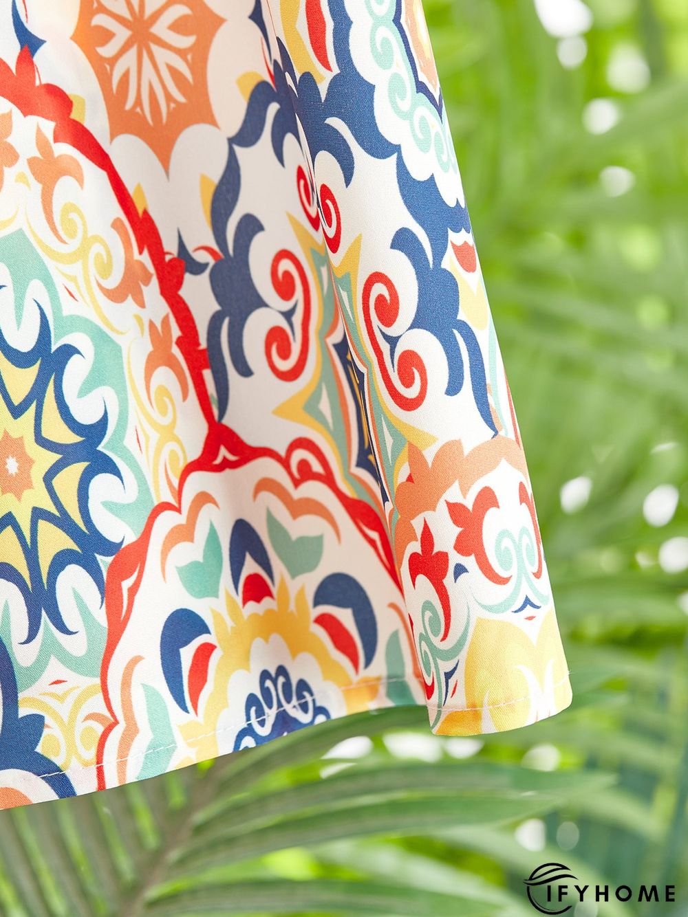 Casual V Neck Ethnic Short Tunic Dress | IFYHOME