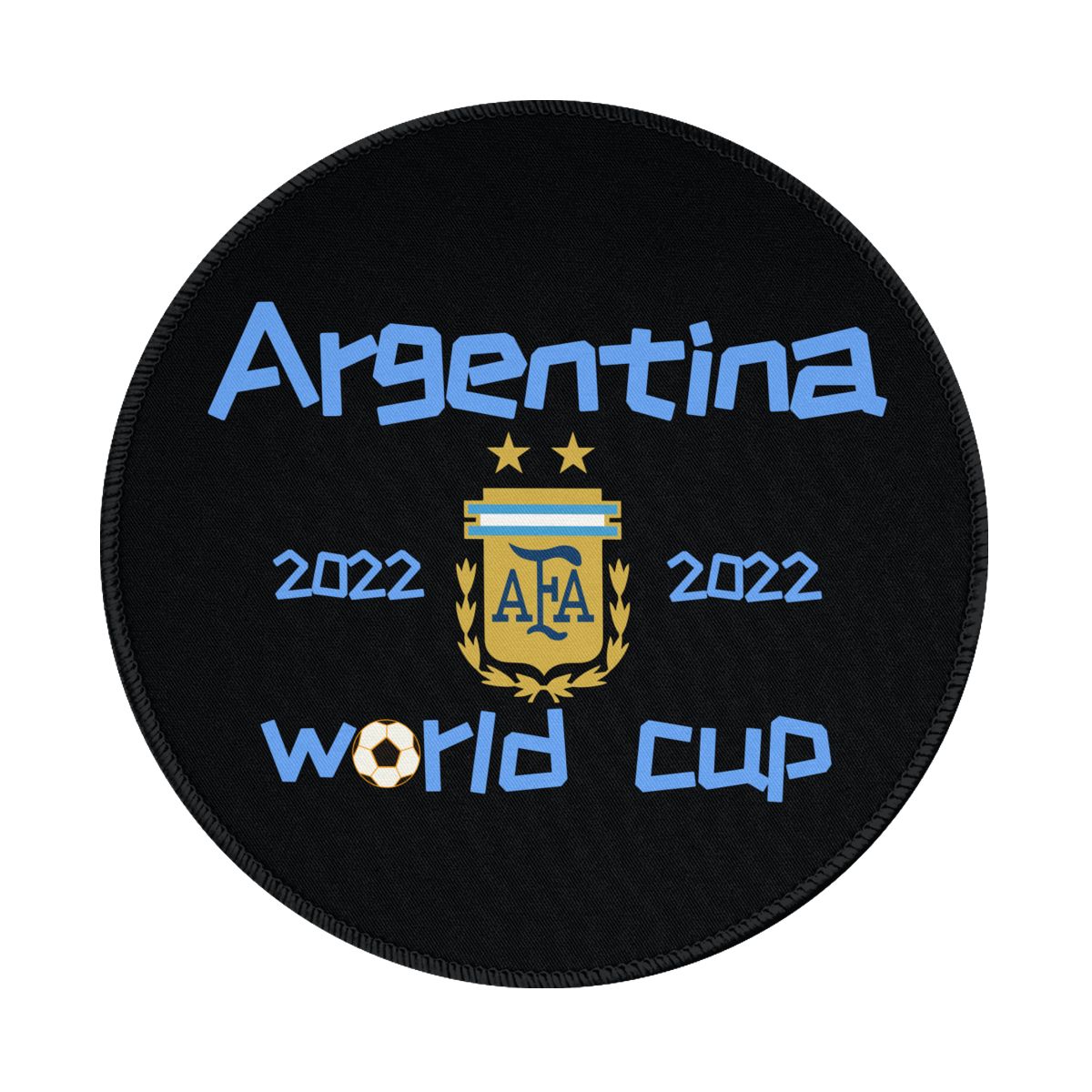 Argentina 2022 World Cup Team Logo Non-Slip Rubber Round Mouse Pad