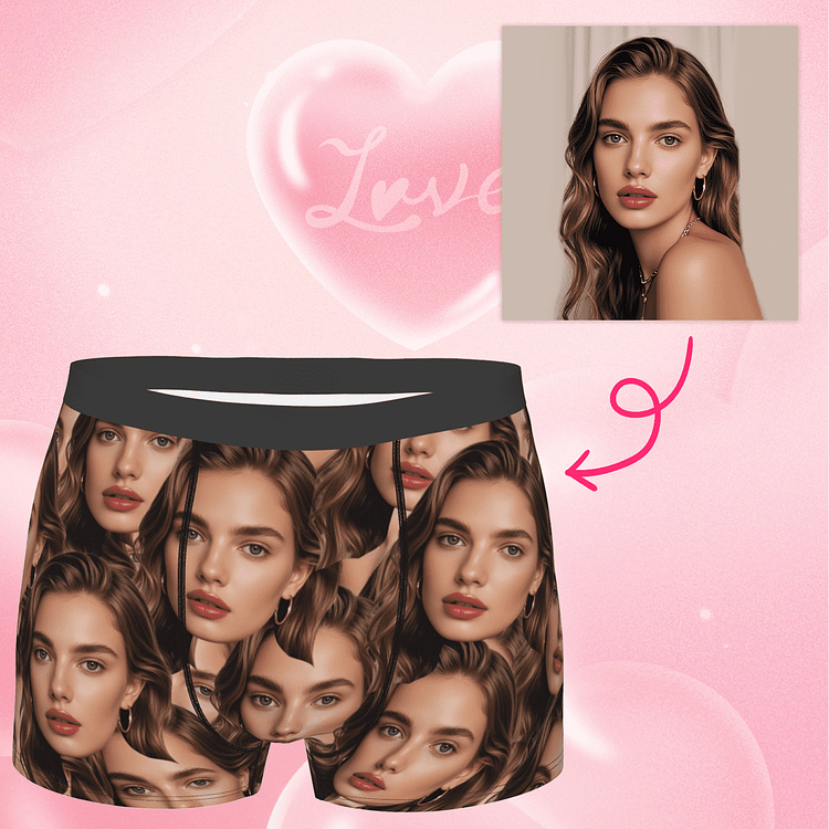 【Byxhuc】Personalized Underwear for Husband, Picture Boxers for Men Custom, Funny Custom Gifts for Boyfriend Him Men on Christma Birthday Valentines