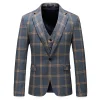 3 piece Formal Plaid Suit