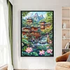 Lotus Pond Loft-11CT Stamped Cross Stitch 40*60cm/15.75*23.62in (Big Size)