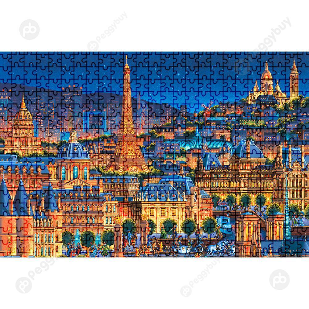 

1000 Pieces DIY Light City Puzzle Educational Learning Assembling Game Toys, 501 Original