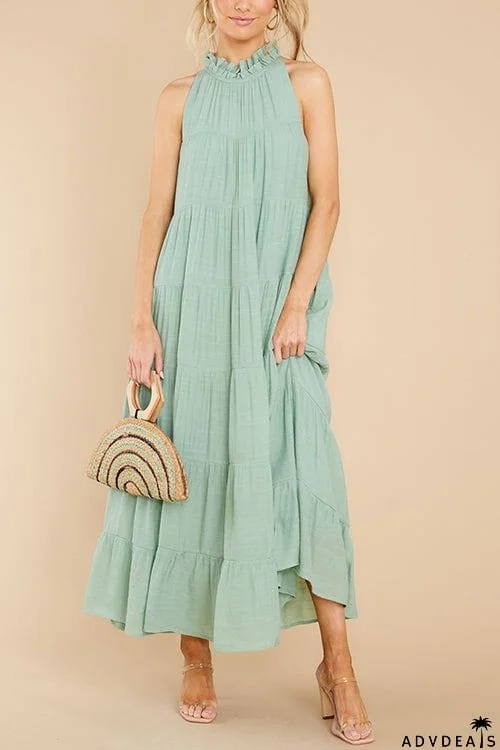 Come To Me Tiered Tank Midi Dress