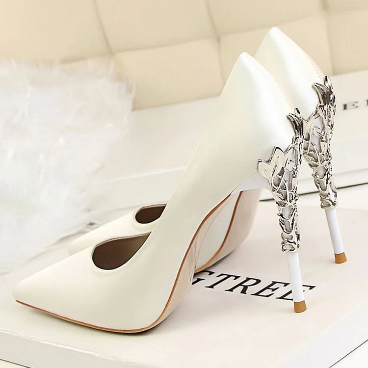 High-heeled Women's Autumn Satin Women's Shoes  Stunahome.com