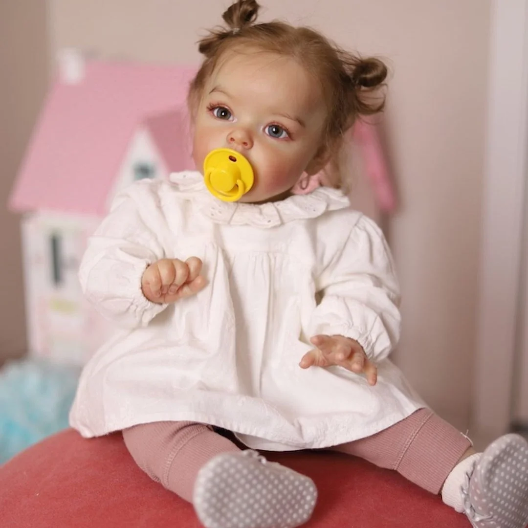 Reborn Toddler Newborn Baby Dolls 22'' Reborn Baby Girl Briella Handcrafted with Curly Hair -Creativegiftss® - [product_tag] RSAJ-Creativegiftss®