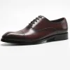 Mens Vintage Cap Toe Oxfords Dress Shoes