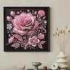Pinke Rose speziell geformter 5D DIY Teilbohrer Diamant-Malkit 30x30cm
