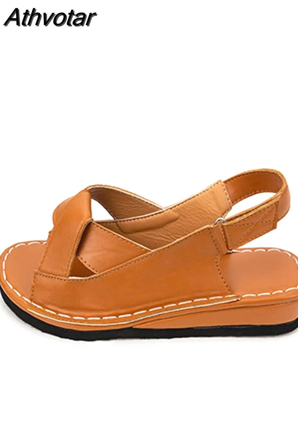 Athvotar Sandals Summer Female Shoes Women's Peep Toe Wedge Woman Comfortable Plus Size Female Platform Ladies New 2023 430-0