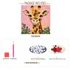 Framed Giraffe - DIY Button Art Painting Kit for Creativity DIY Pearl Dot Crafts for Gift Home Wall Decor 30*30CM