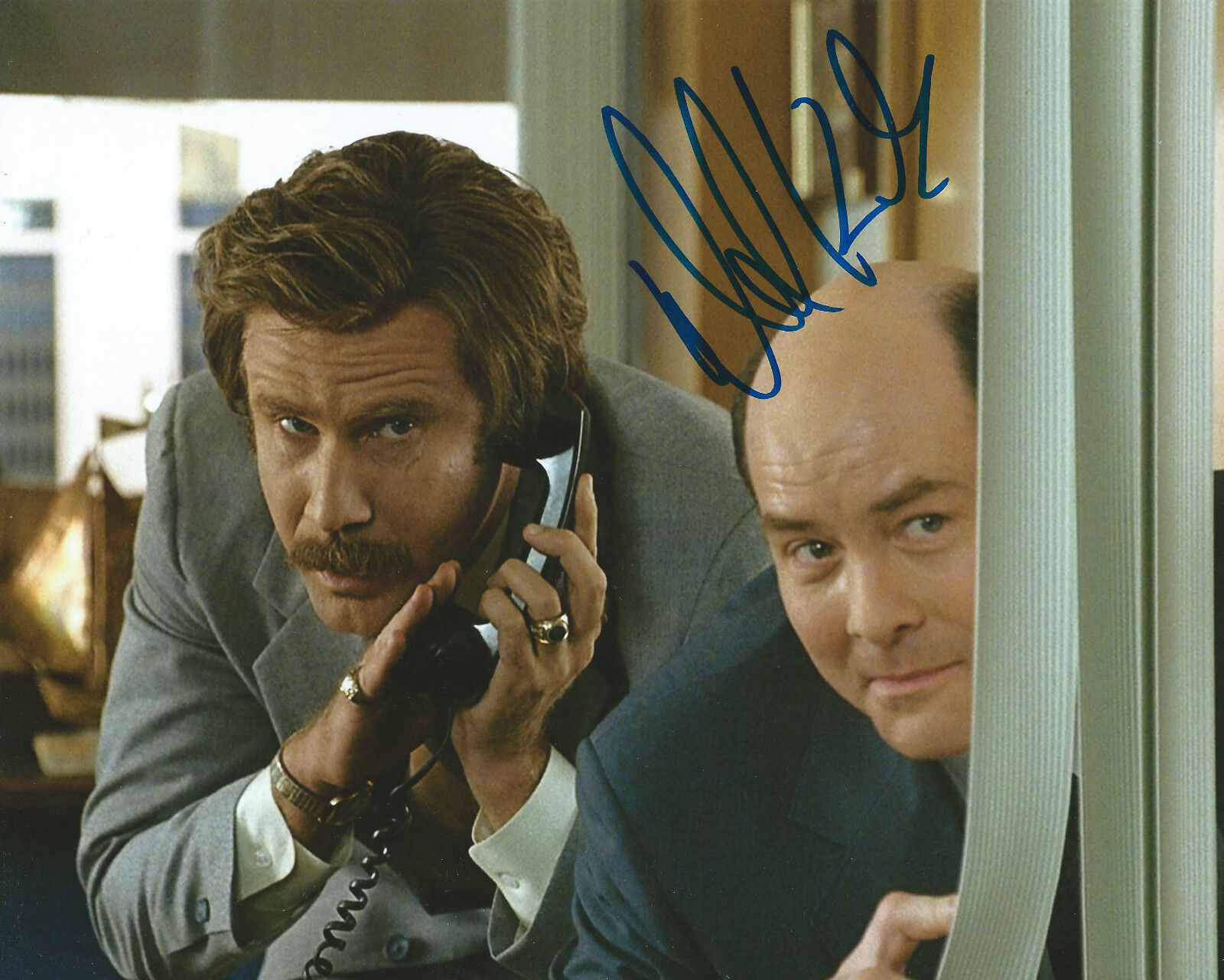 **GFA Champ Kind - Anchorman *DAVID KOECHNER* Signed 8x10 Photo Poster painting D3 PROOF COA**