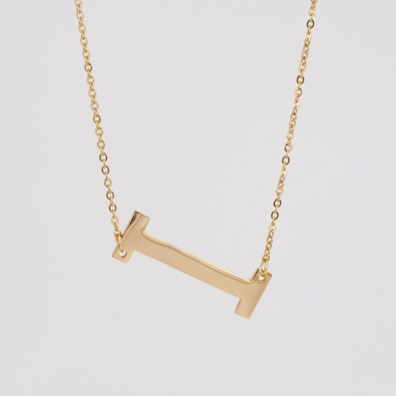 Minimalist Letter Stainless Steel Necklace Plating Stainless Steel Necklaces