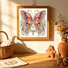 Red Butterfly DIY Partial Drill Special Shape Diamond Painting Kit 30x30cm