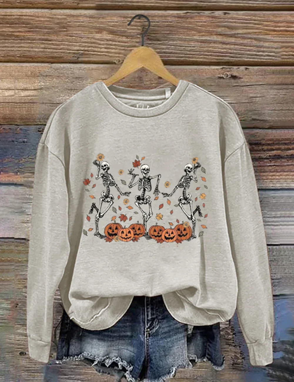 Dancing Skeleton Pumpkin Shirt