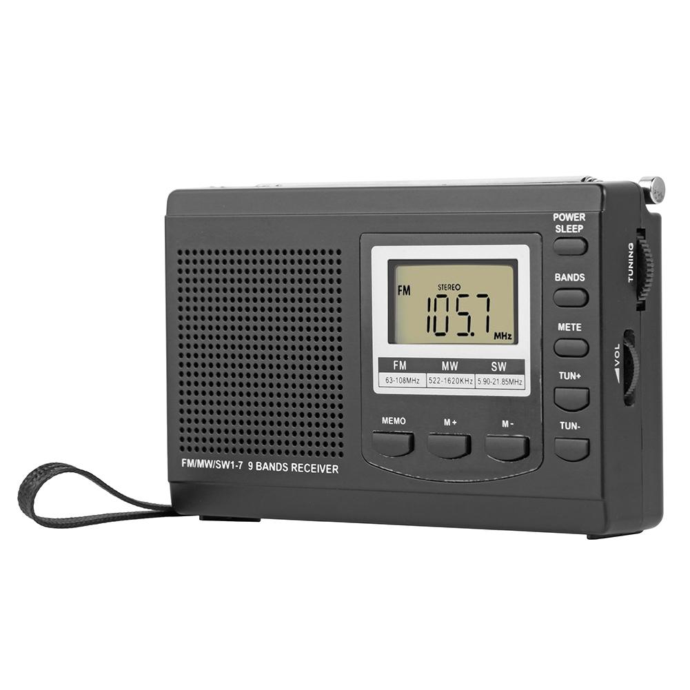 

HRD-310 FM MW SW Digital Alarm Clock FM Radio Receiver w/Earphone (Black), 501 Original