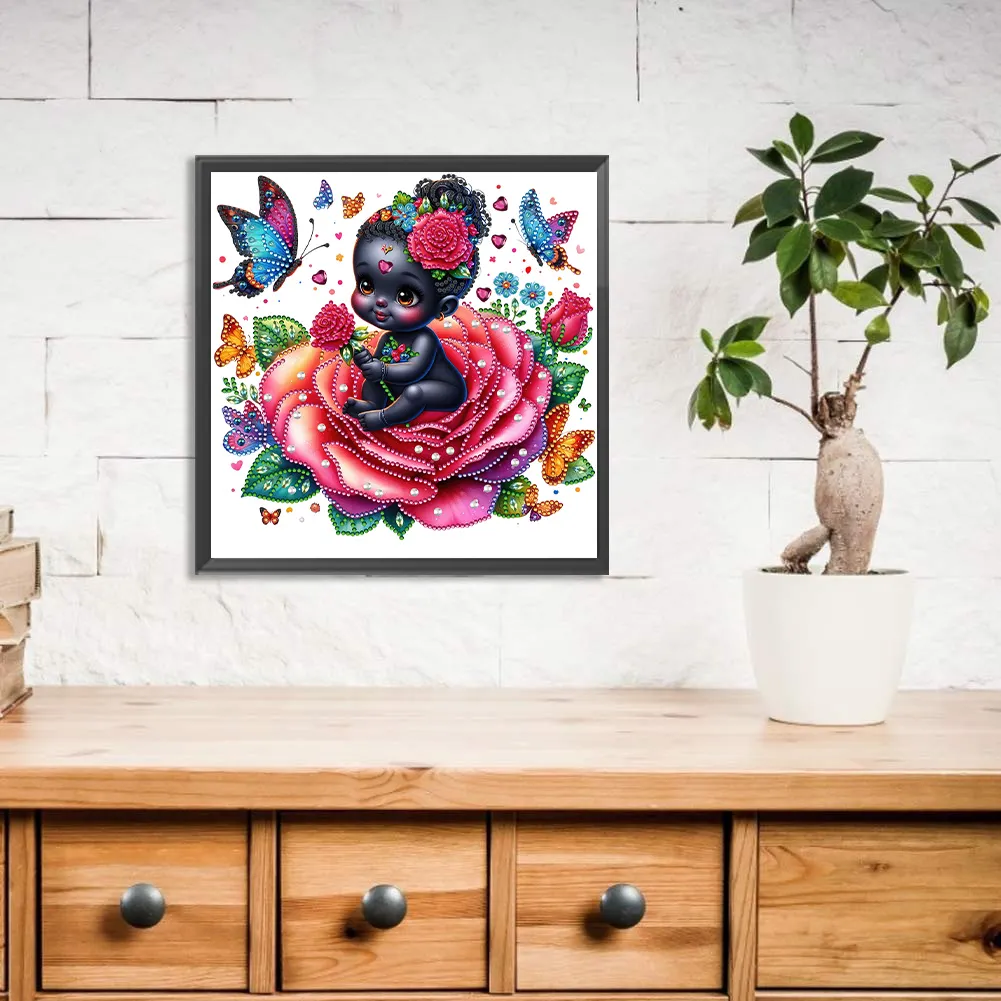 Diamond Painting - Partial Special Shaped Drill - Rose Child(Canvas|30*30cm)
