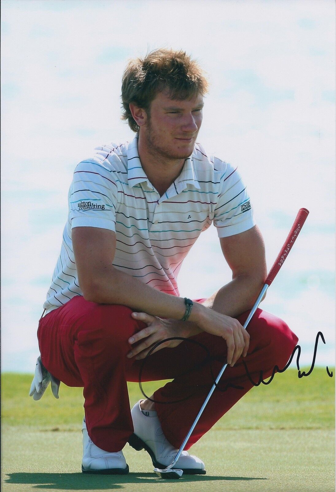 Chris WOOD SIGNED AUTOGRAPH Golf 12x8 Photo Poster painting AFTAL COA European Tour RARE