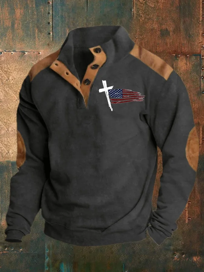 Men's Casual Print Long Sleeve Sweatshirt