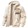 Men's Vintage Old Man Jeep Fleece Pocket Full Zip Long Sleeve Hoodie Jacket by Inlyline