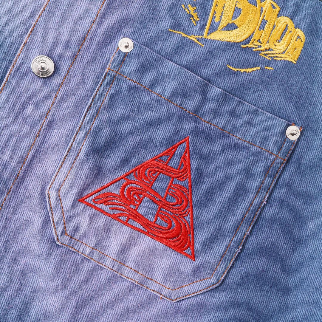 DIOR沙漠宇宙牛仔襯衫刺繡圖
