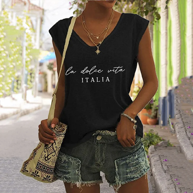 Gilet casual stampato La Dolce Vita Italia da donna