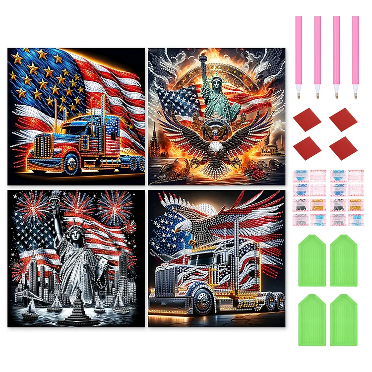 Independence Day - Partial Drill - Special Diamond Painting(30*30cm)